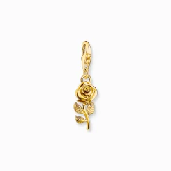 Cheap Charm-Anhänger Rose vergoldet Damen Charms|Charms