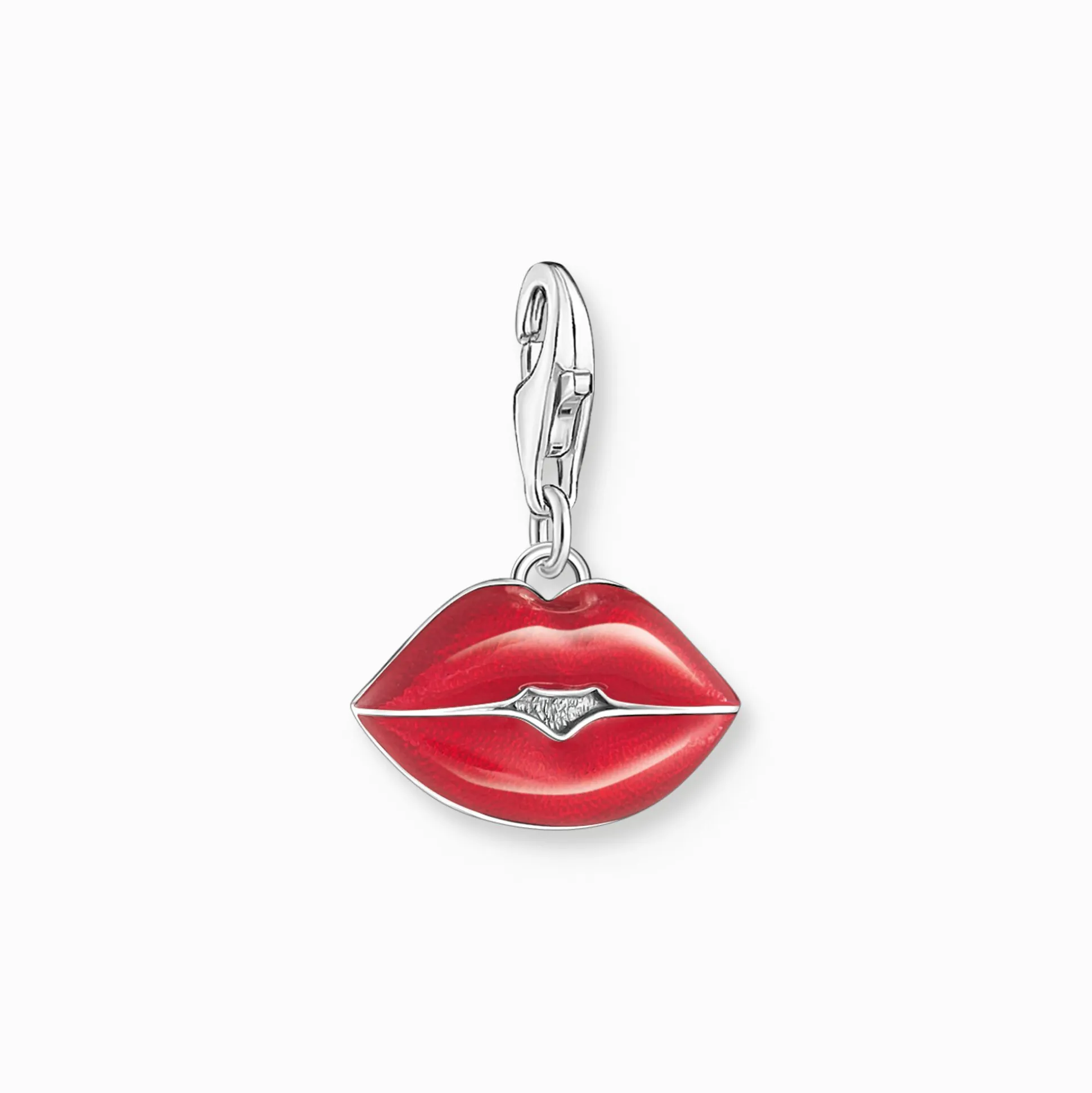 Online Charm-Anhänger roter Kussmund Silber Damen Charms|Charms