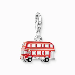 Hot Charm-Anhänger roter LONDON Bus Silber Damen Charms|Charms