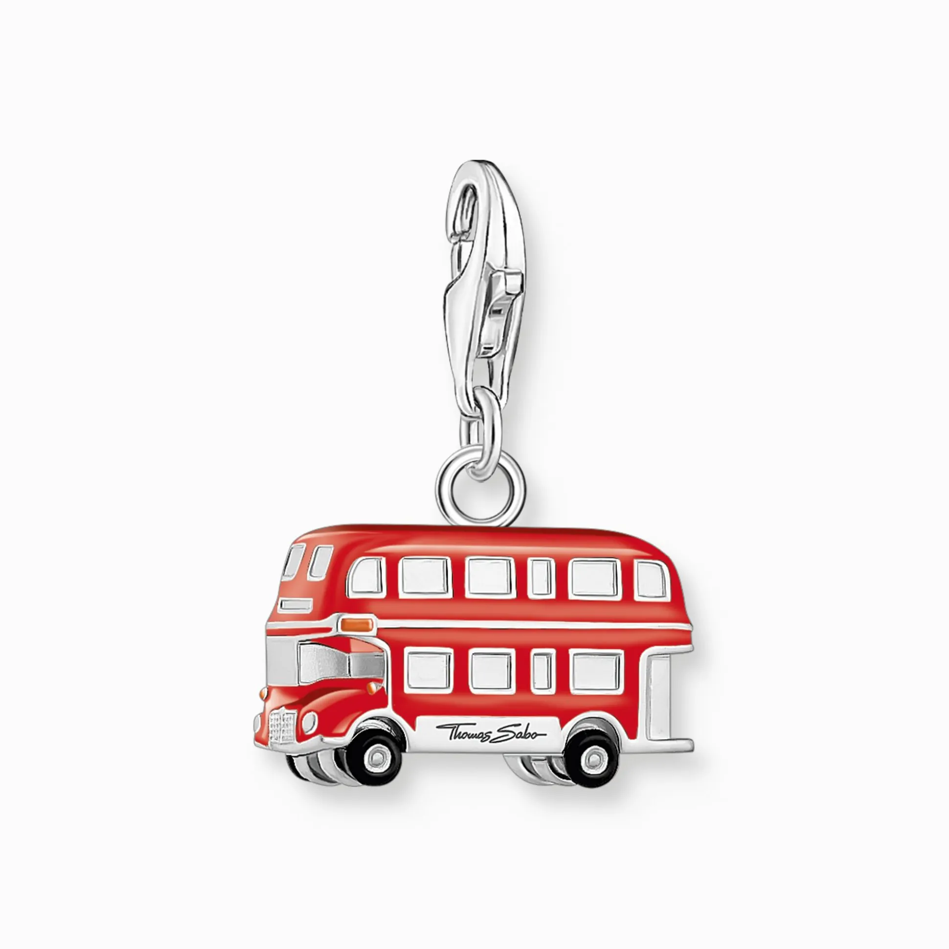 Hot Charm-Anhänger roter LONDON Bus Silber Damen Charms|Charms