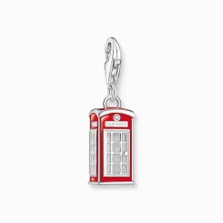 Best Charm-Anhänger rotes LONDON Telefonhäuschen Silber Damen Charms|Charms