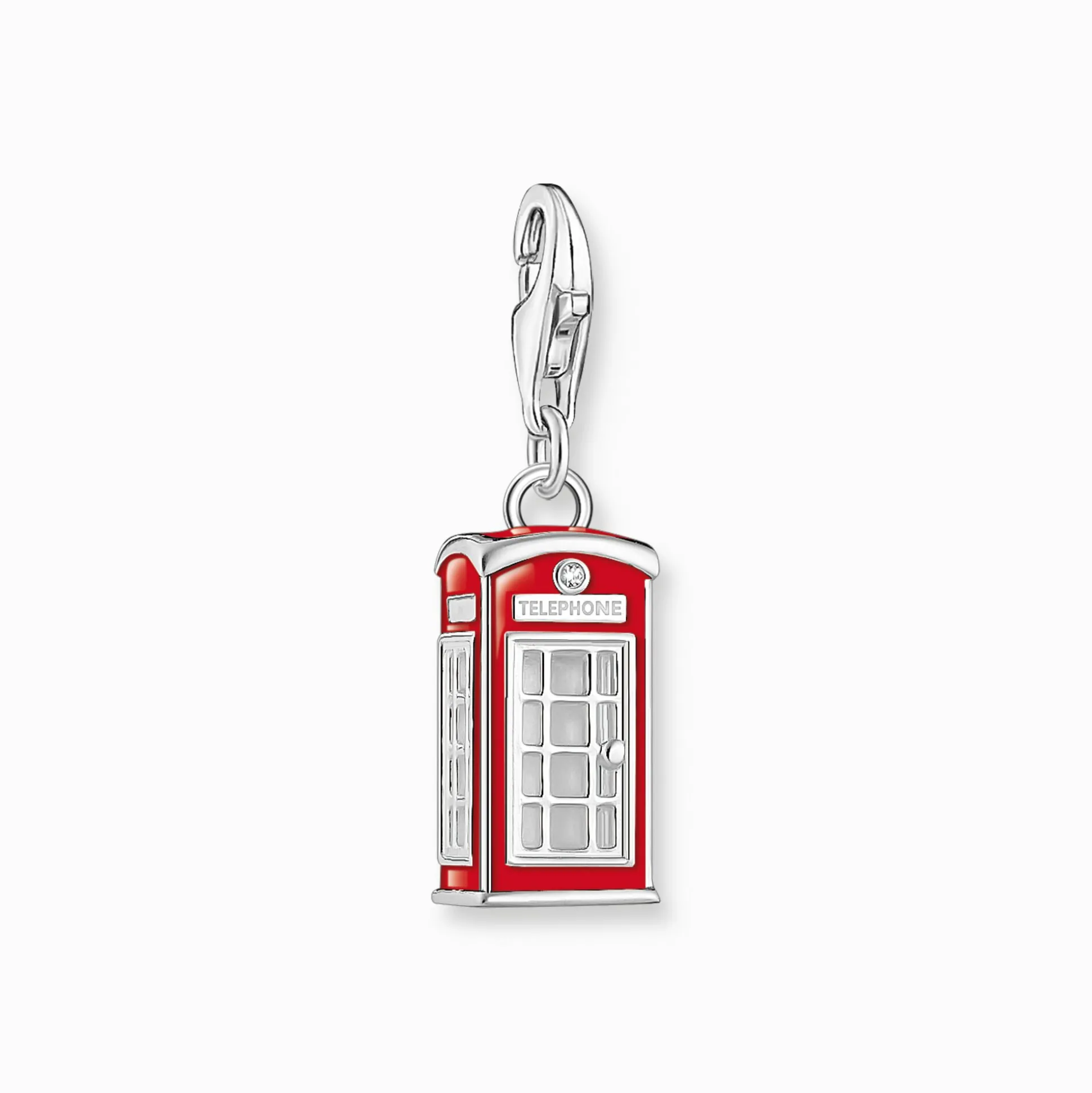 Best Charm-Anhänger rotes LONDON Telefonhäuschen Silber Damen Charms|Charms