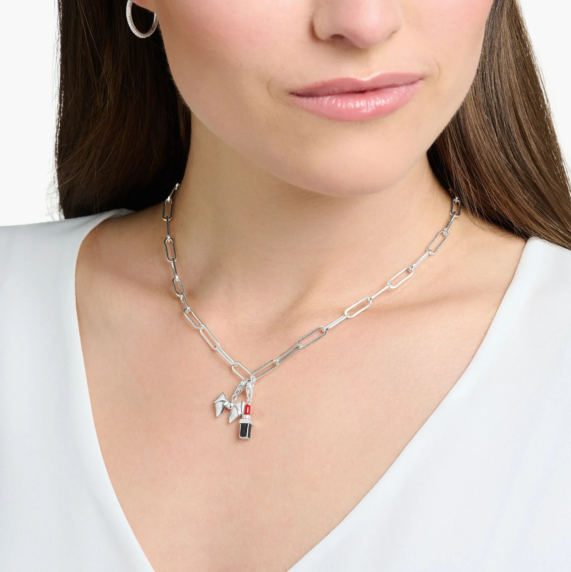 Fashion Charm-Anhänger Schleife silber Damen Charms|Charms