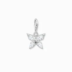 New Charm-Anhänger Schmetterling weiße Steine Damen Charms|Charms