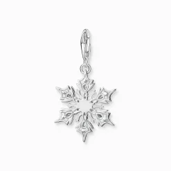 Outlet Charm-Anhänger Schneeflocke mit blauen Steinen silber Damen Charms|Charms