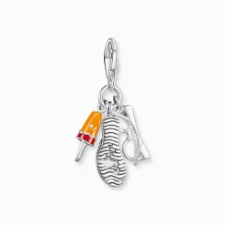 Discount Charm-Anhänger Sonnenbrille, Flip-Flop und Eis Silber Damen Charms|Charms