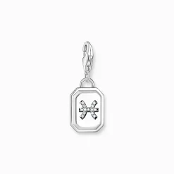 Clearance Charm-Anhänger Sternzeichen Fische mit Steinen Silber Damen Charms|Charms