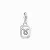 New Charm-Anhänger Sternzeichen Stier mit Steinen Silber Damen Charms|Charms