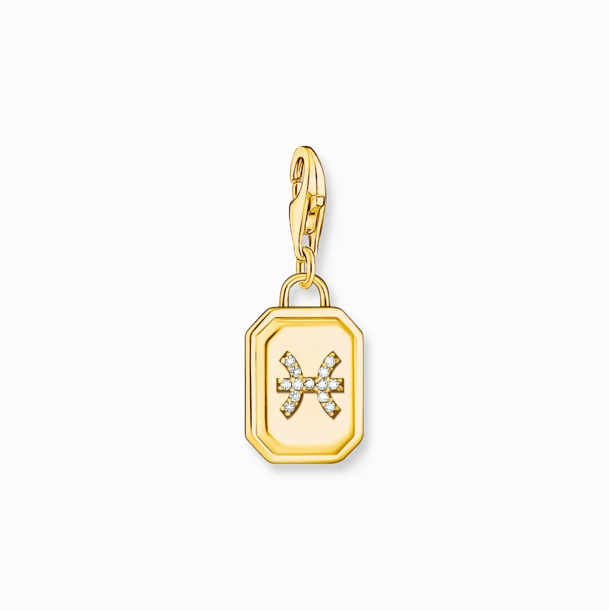 Discount Charm-Anhänger Sternzeichen Fische mit Steinen vergoldet Damen Charms|Charms