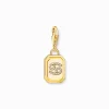 Outlet Charm-Anhänger Sternzeichen Krebs mit Steinen vergoldet Damen Charms|Charms