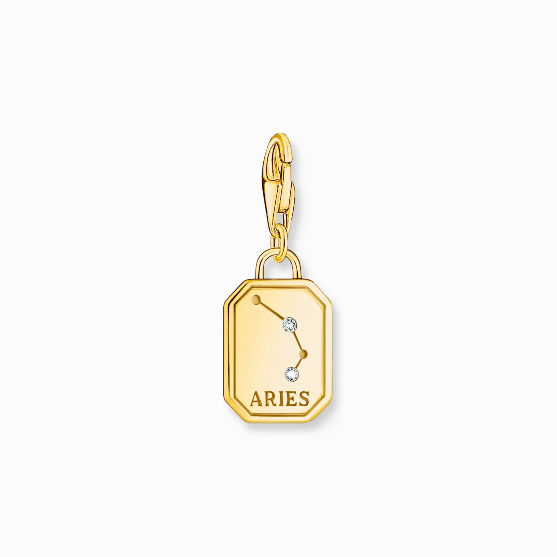 Discount Charm-Anhänger Sternzeichen Widder mit Steinen vergoldet Damen Charms|Charms