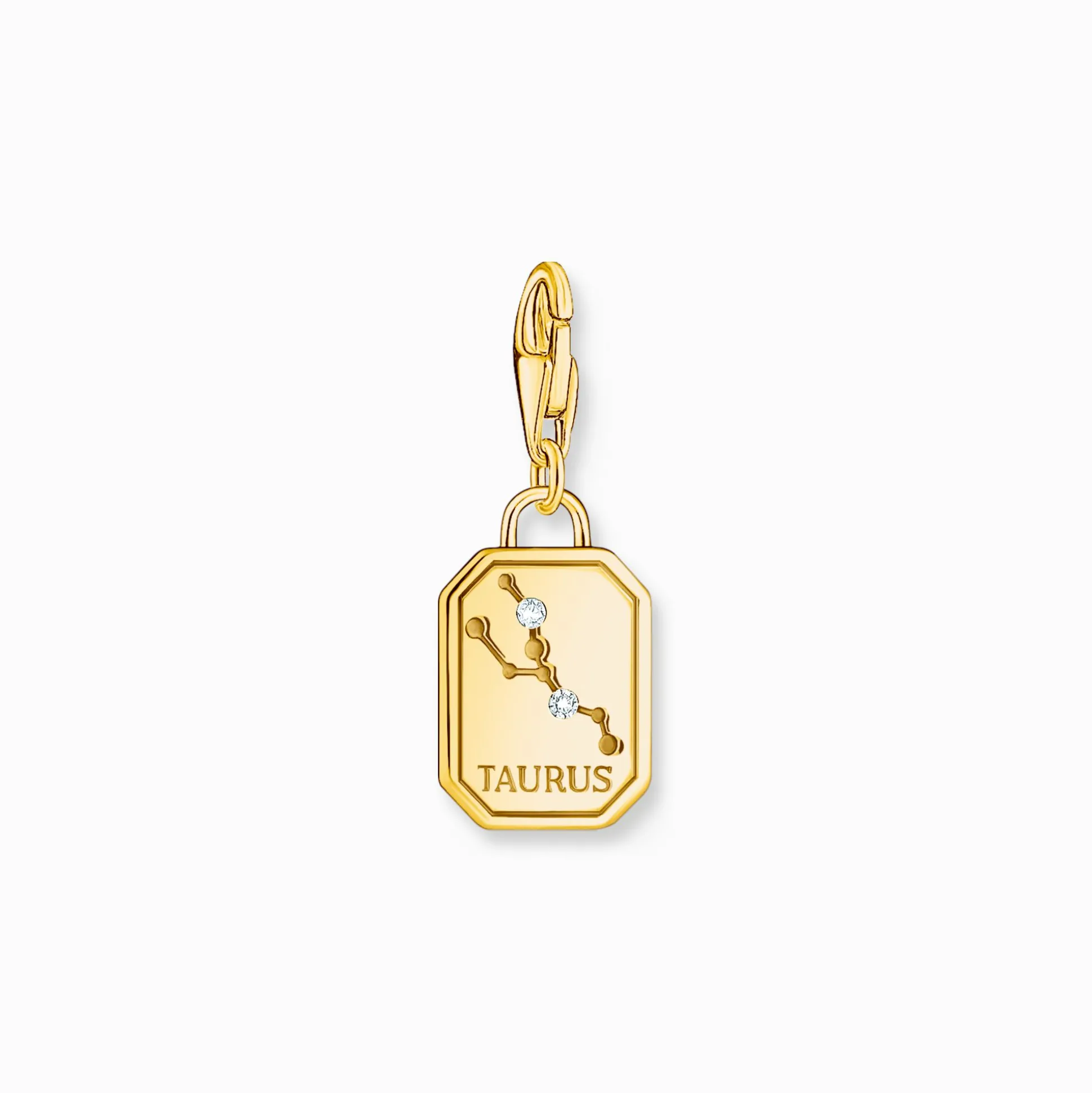 Best Sale Charm-Anhänger Sternzeichen Stier mit Steinen vergoldet Damen Charms|Charms