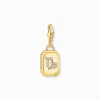 Flash Sale Charm-Anhänger Sternzeichen Steinbock mit Steinen vergoldet Damen Charms|Charms