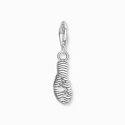 Fashion Charm-Anhänger türkiser Flip-Flop mit bunten Steinen Silber Damen Charms|Charms