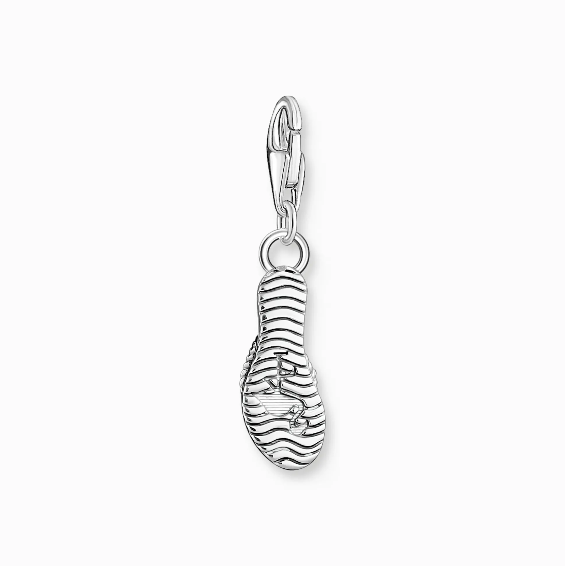 Fashion Charm-Anhänger türkiser Flip-Flop mit bunten Steinen Silber Damen Charms|Charms