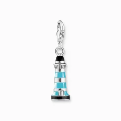 Clearance Charm-Anhänger türkiser Leuchtturm Silber Damen Charms|Charms