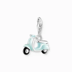 Flash Sale Charm-Anhänger türkiser Motorroller Silber Damen Charms|Charms
