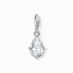 Hot Charm-Anhänger Weißer Stein Tropfen Damen Charms|Charms