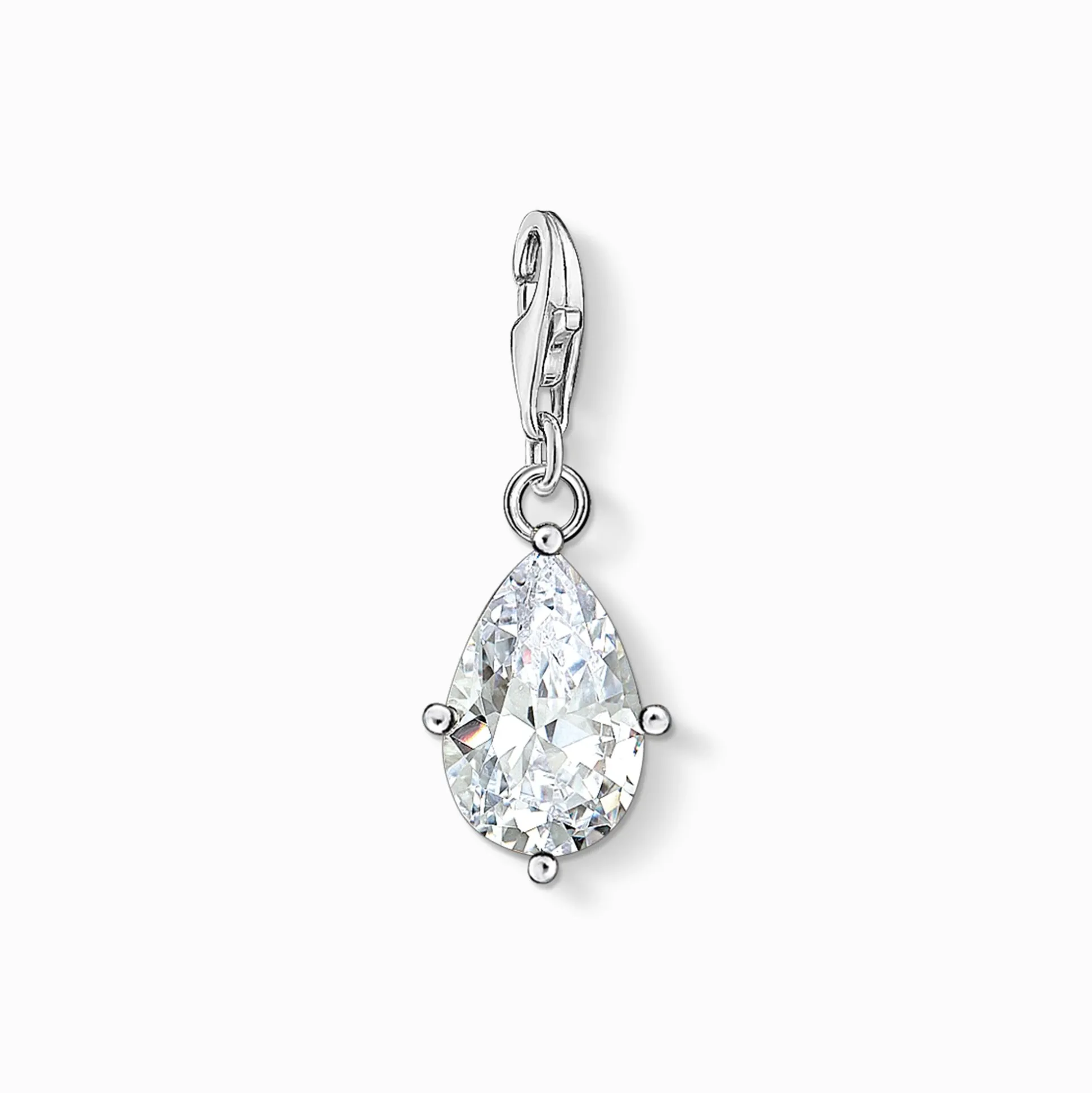 Hot Charm-Anhänger Weißer Stein Tropfen Damen Charms|Charms