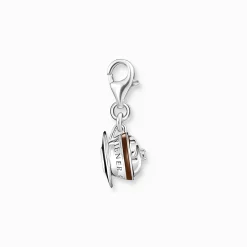 Online Charm-Anhänger Wiener Kaffeehaus mit weißem Stein Silber Damen Charms|Charms