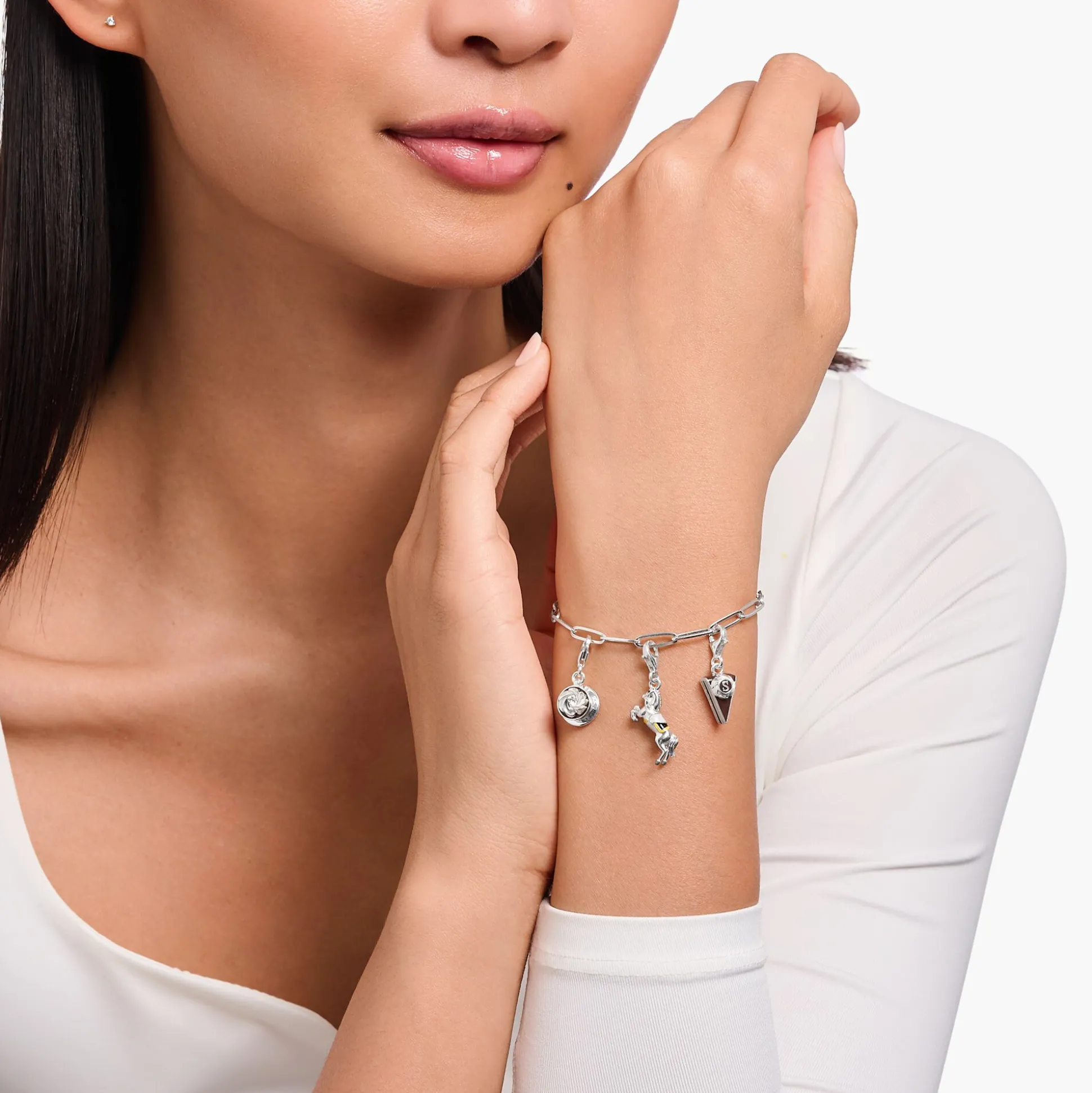 Best Charm-Anhänger Wiener Schokoladentorte Silber Damen Charms|Charms