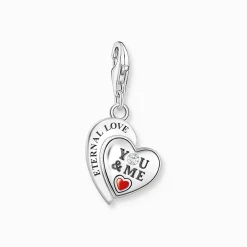 Cheap Charm-Anhänger YOU & Me Herz Silber Damen Charms|Charms