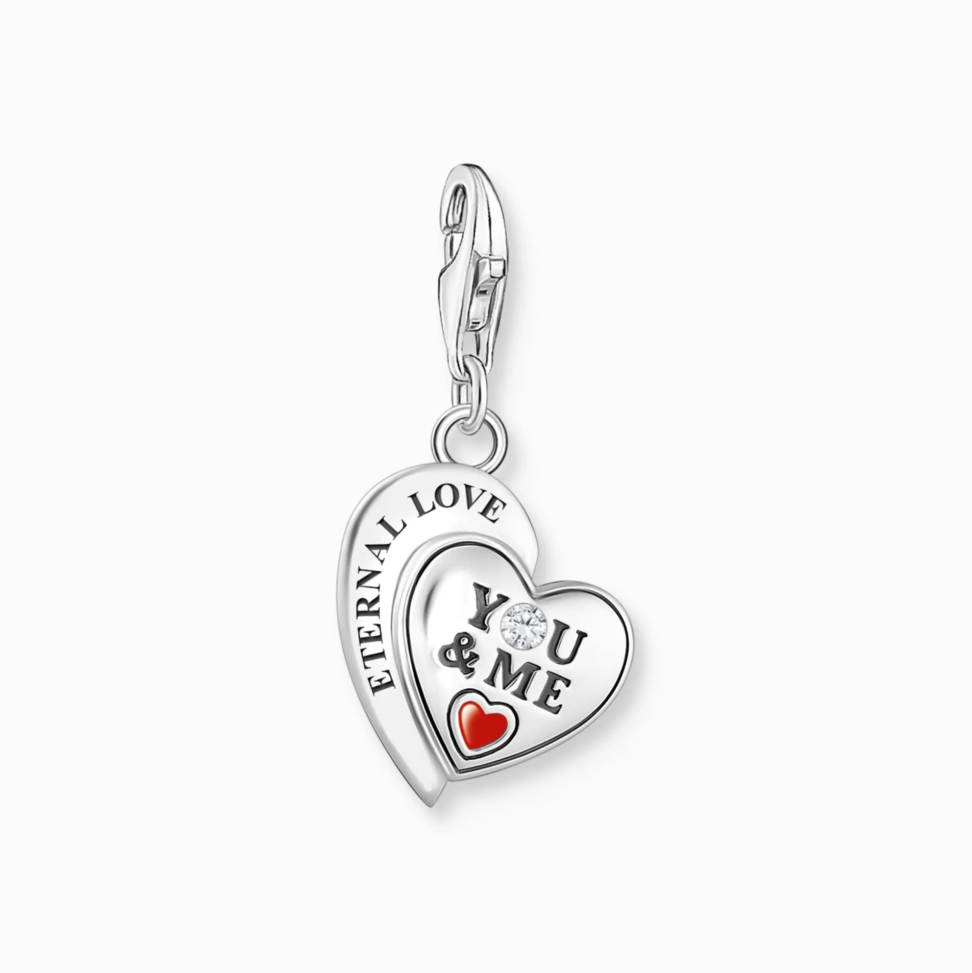 Cheap Charm-Anhänger YOU & Me Herz Silber Damen Charms|Charms
