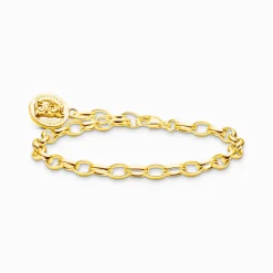 New Charm-Armband mit Goldbären Logo-Ring vergoldet Damen Armbänder|Charm Armbänder
