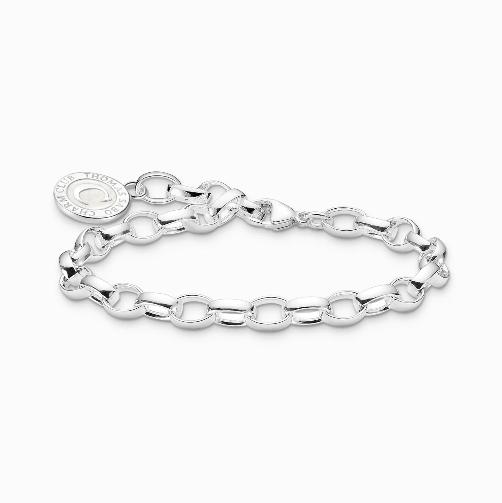 Shop Charm-Armband mit weißem Coin Silber Damen Charm Armbänder|Charm Armbänder