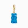 Shop Charm-Goldbären-Anhänger in Blau vergoldet Damen Charms|Charms