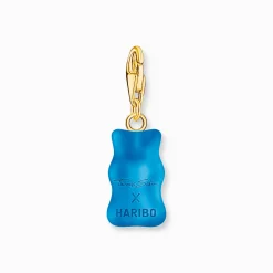 Shop Charm-Goldbären-Anhänger in Blau vergoldet Damen Charms|Charms
