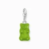 Online Charm-Goldbären-Anhänger in Grün Silber Damen Charms|Charms