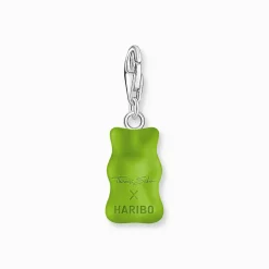 Online Charm-Goldbären-Anhänger in Grün Silber Damen Charms|Charms
