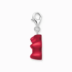 Cheap Charm-Goldbären-Anhänger in Rot Silber Damen Charms|Charms