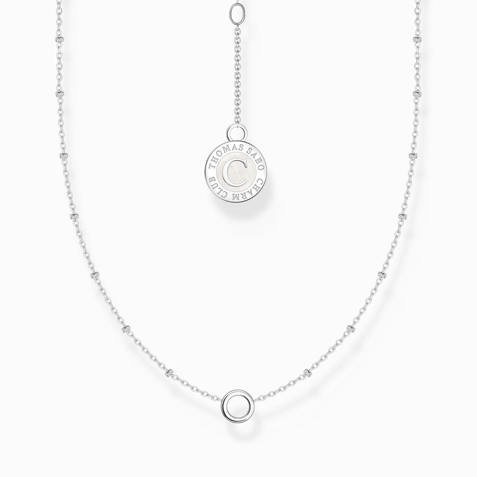 Cheap Charm-Kette mit Kugeln und Coin Silber Damen Charm Ketten|Charm Ketten