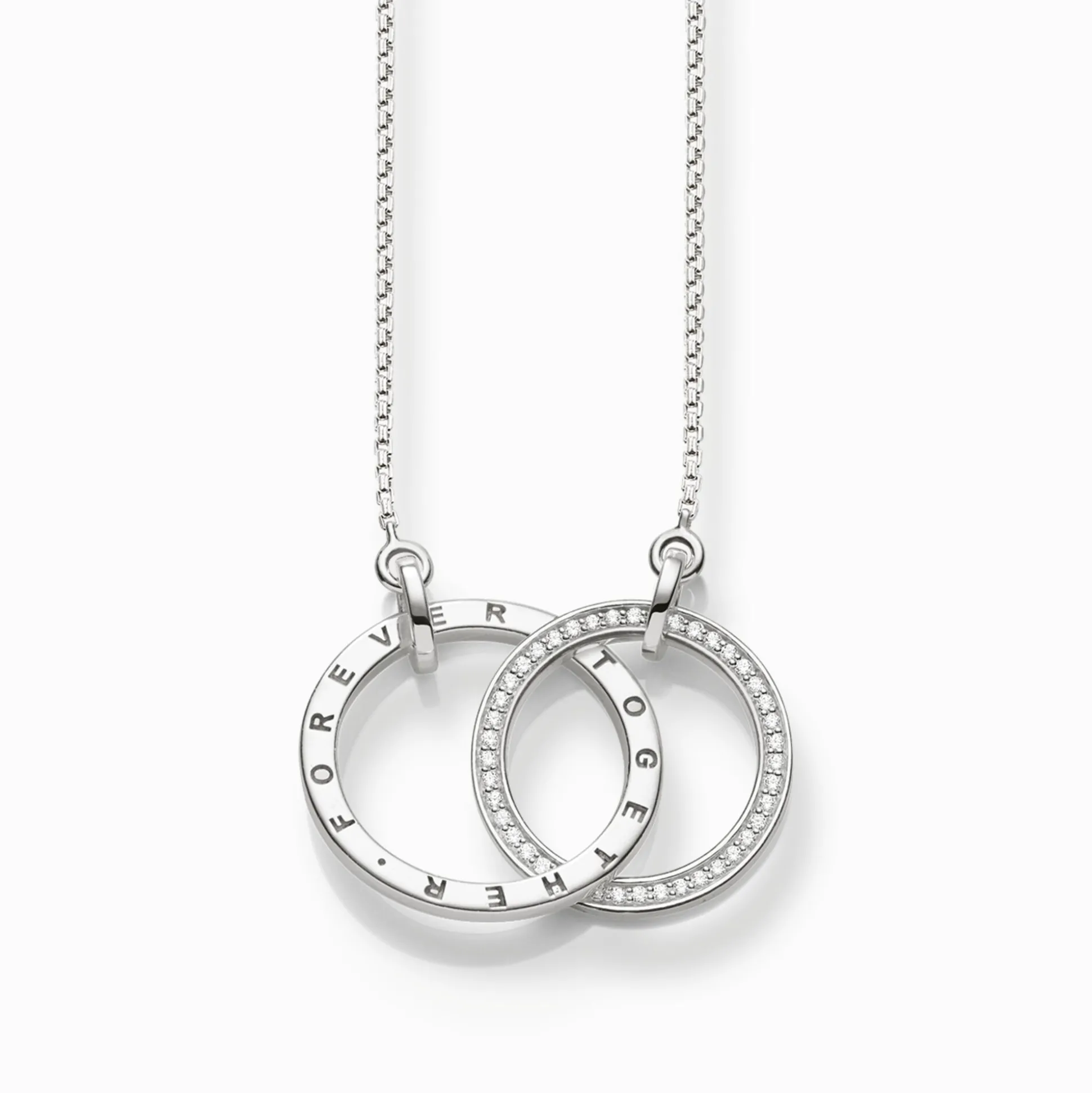 Fashion Collier Forever Together groß silber Damen Halsketten