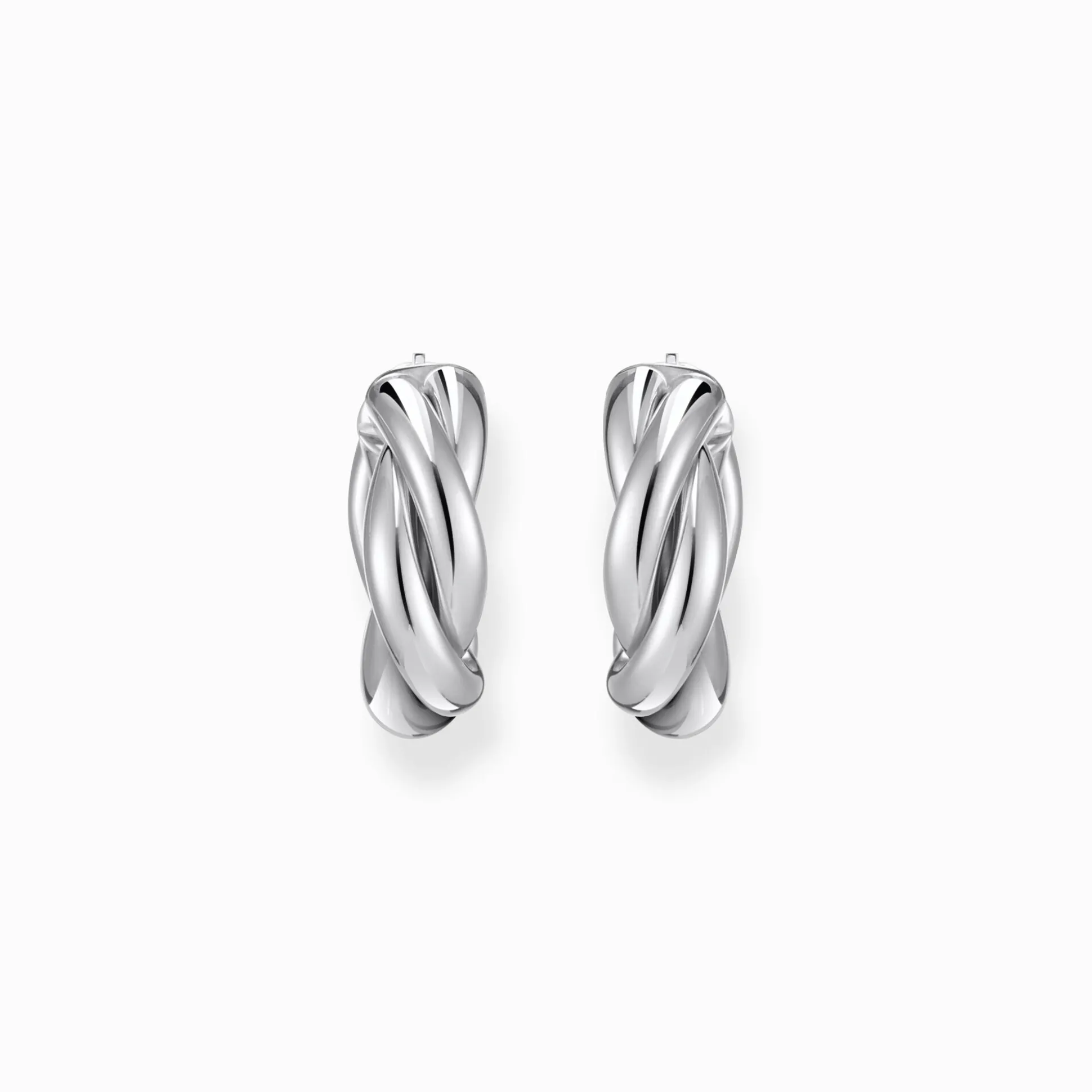 Fashion Creolen gedrehtes Design Silber Damen Creolen