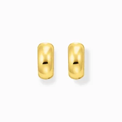 Outlet Creolen Mini-Chunky-Form vergoldet Damen Creolen