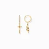 Discount Creolen mit Anhänger Tempting Romance vergoldet Damen Creolen|18K Vergoldung - 925 Silber