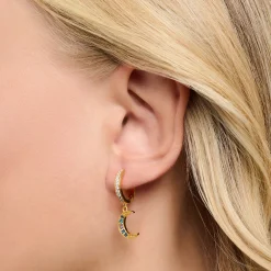 Fashion Creolen Royalty Stern & Mond gold Damen Creolen|18K Vergoldung - 925 Silber