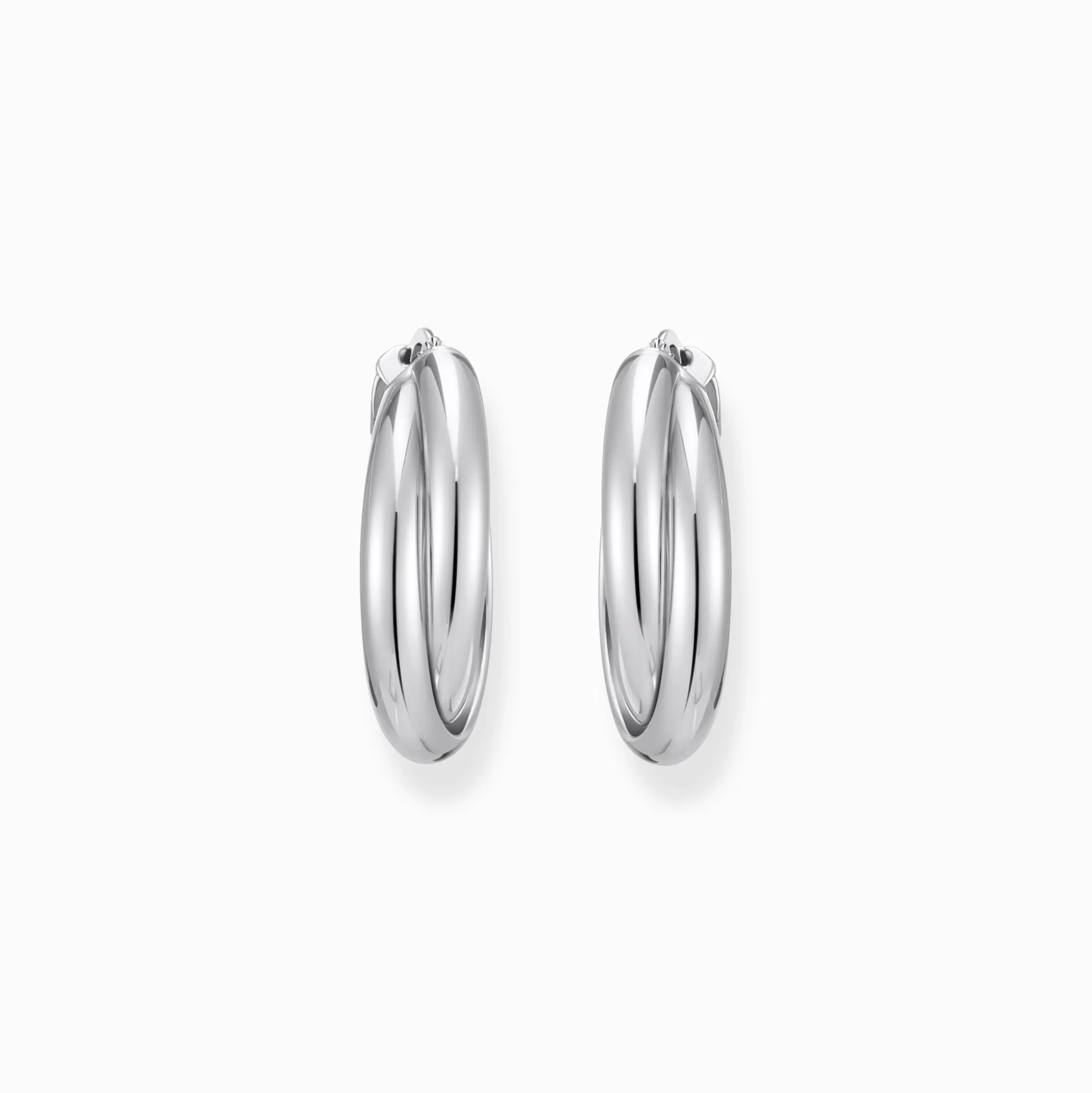 Store Creolen verschlungenes Design Silber Damen Creolen