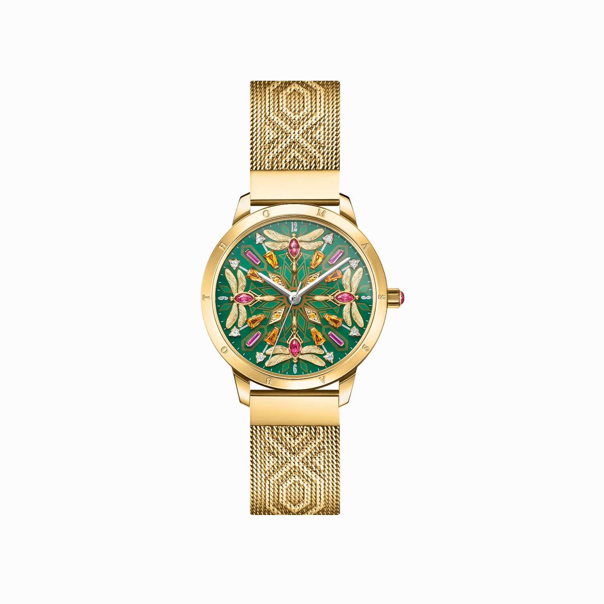 Discount Damenuhr Kaleidoskop Libelle grün gelbgoldfarben Damen Uhren|Damenuhren