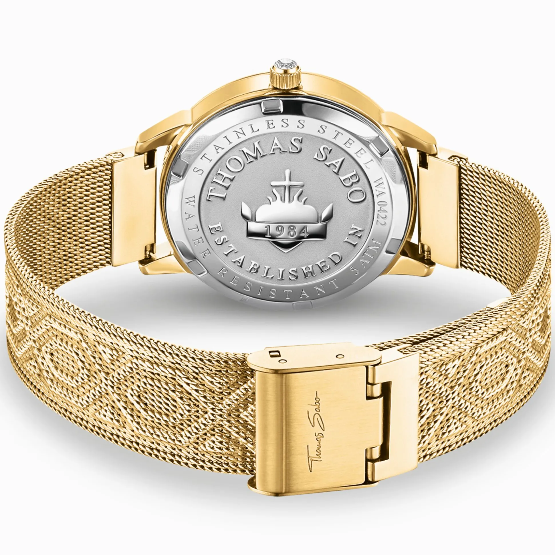 Best Damenuhr mit 33 mm, Libellen und Steinen goldfarben Damen Uhren|Damenuhren