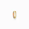 Clearance Einzel Creole bunte Steine gold Damen Creolen