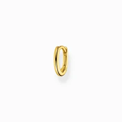 Online Einzel Creole klassisch gold Damen Creolen|18K Vergoldung - 925 Silber