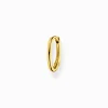 Hot Einzel Creole klassisch gold Damen Creolen|18K Vergoldung - 925 Silber