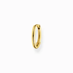Hot Einzel Creole klassisch gold Damen Creolen|18K Vergoldung - 925 Silber
