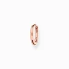 Discount Einzel Creole klassisch roségold Damen Creolen|18K Rosé-Vergoldung - 925 Silber