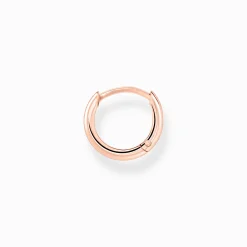 Discount Einzel Creole klassisch roségold Damen Creolen|18K Rosé-Vergoldung - 925 Silber