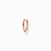 Best Einzel Creole klassisch roségold Damen Creolen|18K Rosé-Vergoldung - 925 Silber